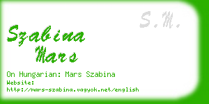 szabina mars business card